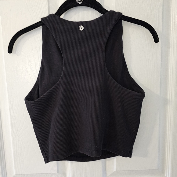 Buffbunny Journey Collection Black Crossroads Ribbed Crop Top Tank Size Large - Picture 2 of 4